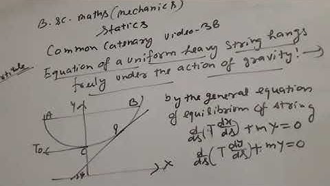 Common catenary bsc class mechanics video 38