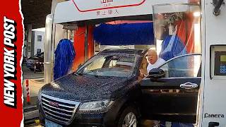 Driver Trapped Mid-Wash in Bizarre Car Wash Mishap
