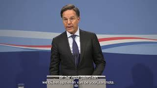 Het inleidend statement van premier Rutte na de ministerraad van 13 mei 2022.