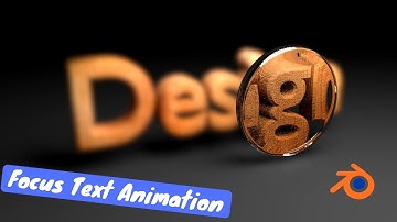 Focus Text Animation // Blender Animation