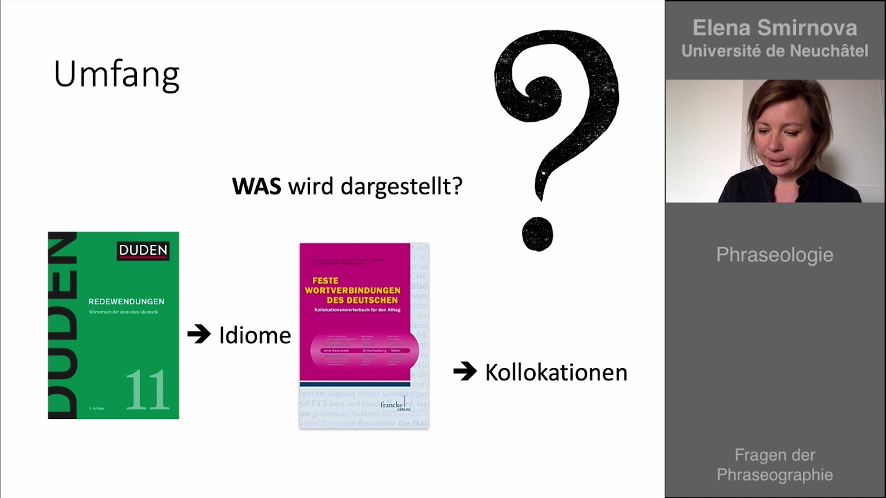 Phraseologie. Lektion 8: Phraseme im Wörterbuch
