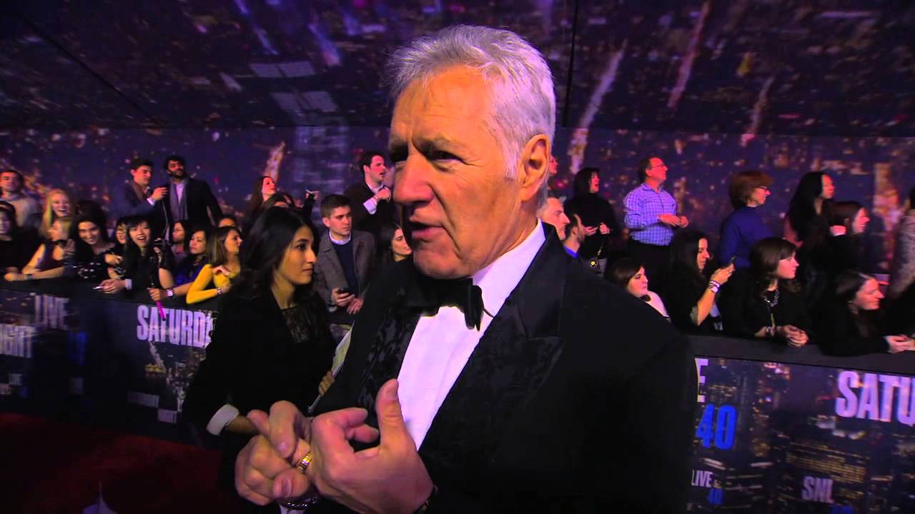 SNL 40th Anniversary: Alex Trebek Red Carpet Interview ...