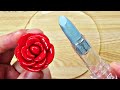 Satisfying Slime Coloring with Makeup! Mixing Blue Lipstick & Rose Lip Gloss into Clear Slime!