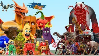 All New Update Zoochosis Mutant Animals Vs All Italian AI Brainrot Memes In Garry's Mod