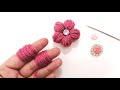 Amazing Woolen Flower Craft Ideas With Finger وردة بسيطة باستخدام الأصابع بدون كروشية 