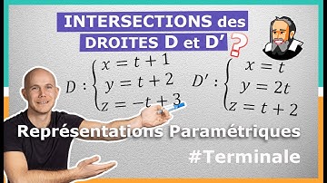 INTERSECTION de DROITES avec les REPRÉSENTATIONS PARAMÉTRIQUES - Exercice Corrigé - Terminale