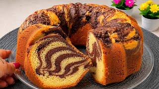2-Egg Vanilla Chocolate Marble Cake | Super Soft, Fluffy & Easy Homemade Cake 🍰 screenshot 5