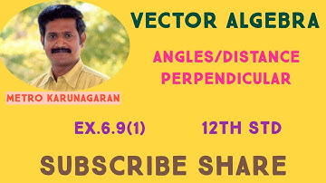 12th Std Maths Ex.6.9(1) Find Eqn of plane passing through the line of intersection of the planes r.