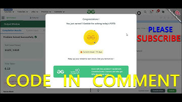 GFG POTD 11/02/2025 IN C++ MOST IMPORTANT INFORMATION | CODE IN COMMENT #geeksforgeeks #gfg #potd