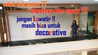 Dempul perahu lem epoxy dan tepung terigu...