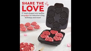 DASH Multi Mini Heart Shaped Waffle Maker  Six Mini Waffles, Perfect for Families, Dual