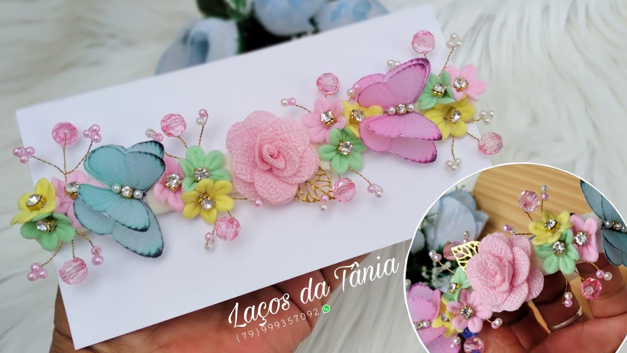 headband jardim encantado - Com Tânia Maria