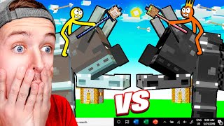 Reacting to Minecraft vs Animation (RAVAGER vs COMMAND BLOCK)