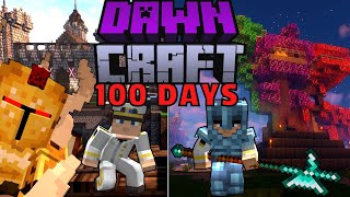 I Survived 100 Days in  Dawncraft in Hardcore Minecraft