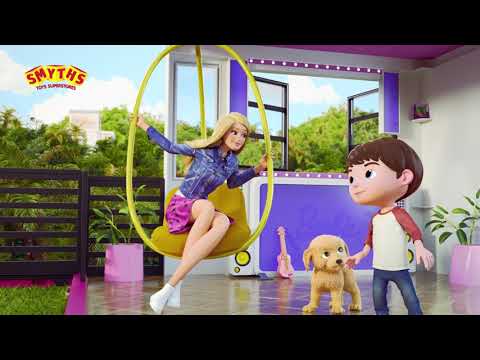 Barbie Day to Night Dreamhouse Tour with Oscar - Smyths Toys