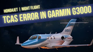 HondaJet Night Flight | TCAS Error in Garmin G3000