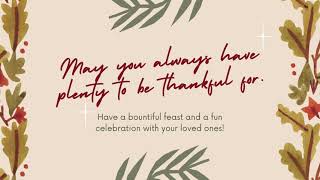 Happy Thanksgiving Video Greetings 2021