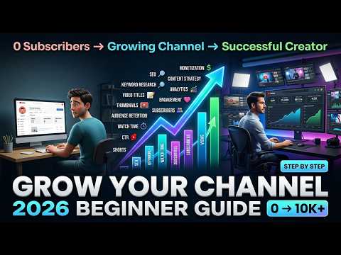 How to Grow a YouTube Channel in 2026 | Complete Step-by-Step Guide for Beginners