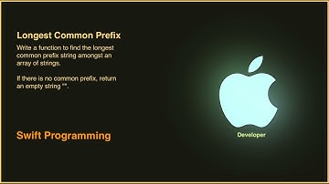 Longest Common Prefix in swift - LeetCode Problem