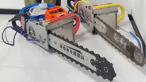 Review cưa xích cắt tường gạch bê tông