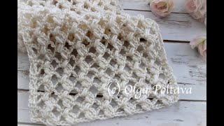 How to Crochet Easy Lacy Puff Stitch Scarf, Crochet Video Tutorial screenshot 5