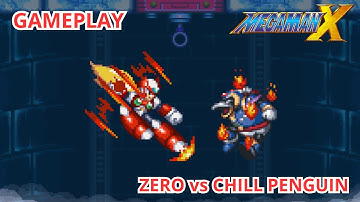 ZERO VS CHILL PENGUIN | MEGA MAN X PS1 STYLE GAMEPLAY | KENSU WILLIAM