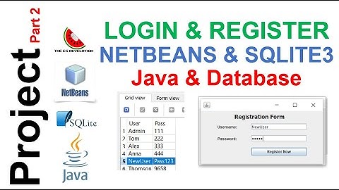 Java Project: Login and registration NetBeans with SQLite3 Database | Connect to database | Part 2