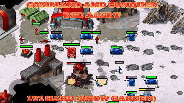 Command And Conquer Red Alert Skirmish 1v1 Hard (Map: Snow Garden) RTS Allied Gameplay PC 2025