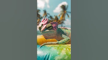 This Chameleon Has Officially Out-Vibed Us All 🏖️💯 #chameleon #chameleonai #aichameleon #lizard #ai
