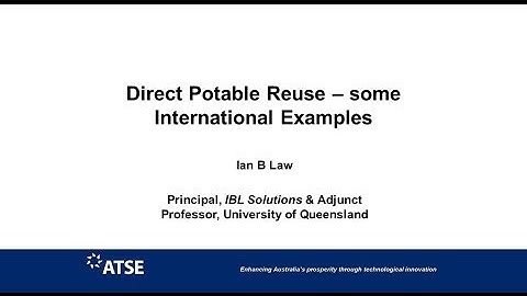 International Examples of Direct Potable Reuse