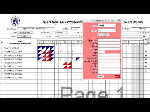 Enhanced School Form 2 for Elementary, Junior HS and Senior HS