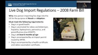 Overview of AWA Registration, Regulations, and Standards during Transportation