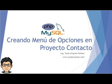04 - Creando Menú de Opciones en Contacto | PHP y MySQL