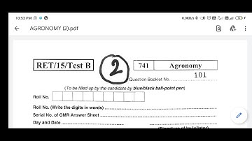 BHU-AGRONOMY 2015 RET Solved Question Paper. By Tricky_Agriculture🌾