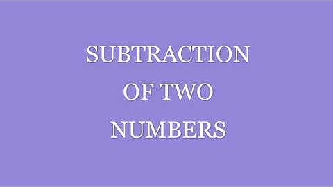 SUBTRACTION OF TWO NUMBERS IN PYTHON [ For Beginners]