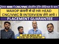 MAXOP COMPANY से दो HR HEAD CNC/VMC के INTERVIEW लेने के लिये आये। PLACEMENT GUARANTEE। #cncjob #vmc