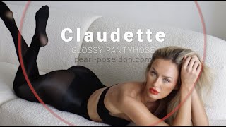 Pearl & Poseidon Claudette - Glossy Sheer Pantyhose With No Gusset Or Crotchless