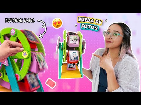 RUEDA de FOTOS CASERA  (MUY FÁCIL de hacer) ? Rueda de la Fortuna de cartón ✄ Craftingeek
