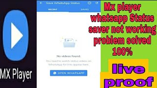 mx player status saver not working problem solved 100% //youtube monster screenshot 3