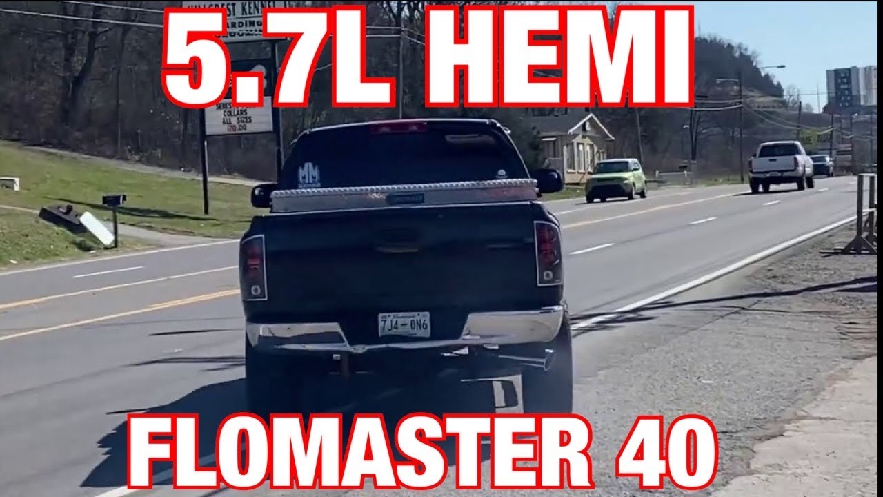 2004 Dodge Ram 5.7L HEMI EXHAUST w/ FLOWMASTER 40! - YouTube