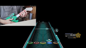 3D printed Clone Hero controller in action