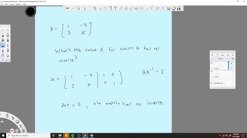 Value K for matrix that has no inverse