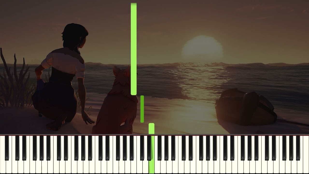 Very Easy Piano Tutorial - Be Calmed - Sea of Thieves (No BGM)