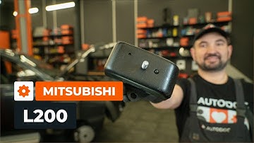 How to change a front engine mount on the MITSUBISHI L200 KA [AUTODOC TUTORIAL]