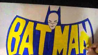 Drawing Batman Logo (lapseTime) 1hr20min in 1minute