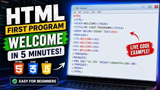 12 August 2026 #html #first program in 5 minutes#computer #notepad 