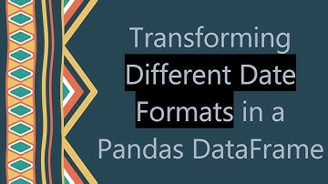 Transforming Different Date Formats in a Pandas DataFrame