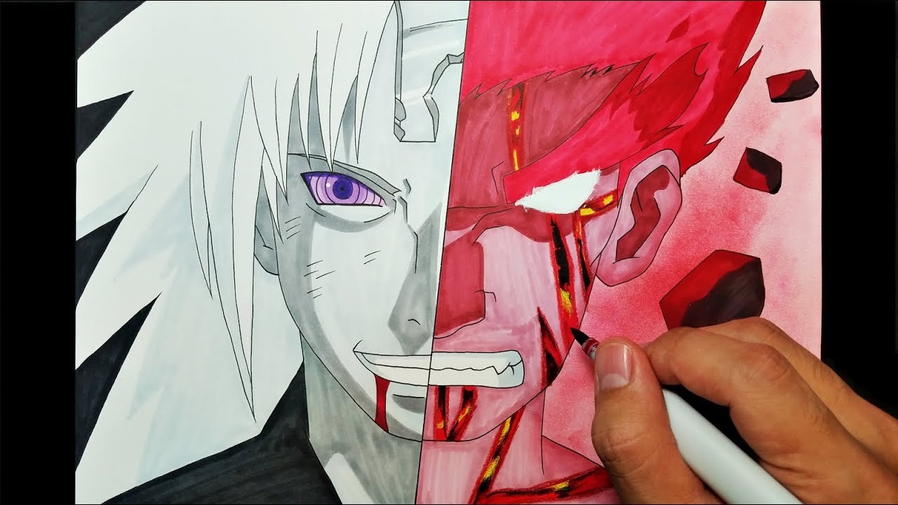 Drawing Uchiha Madara VS Might guy - Naruto - YouTube.