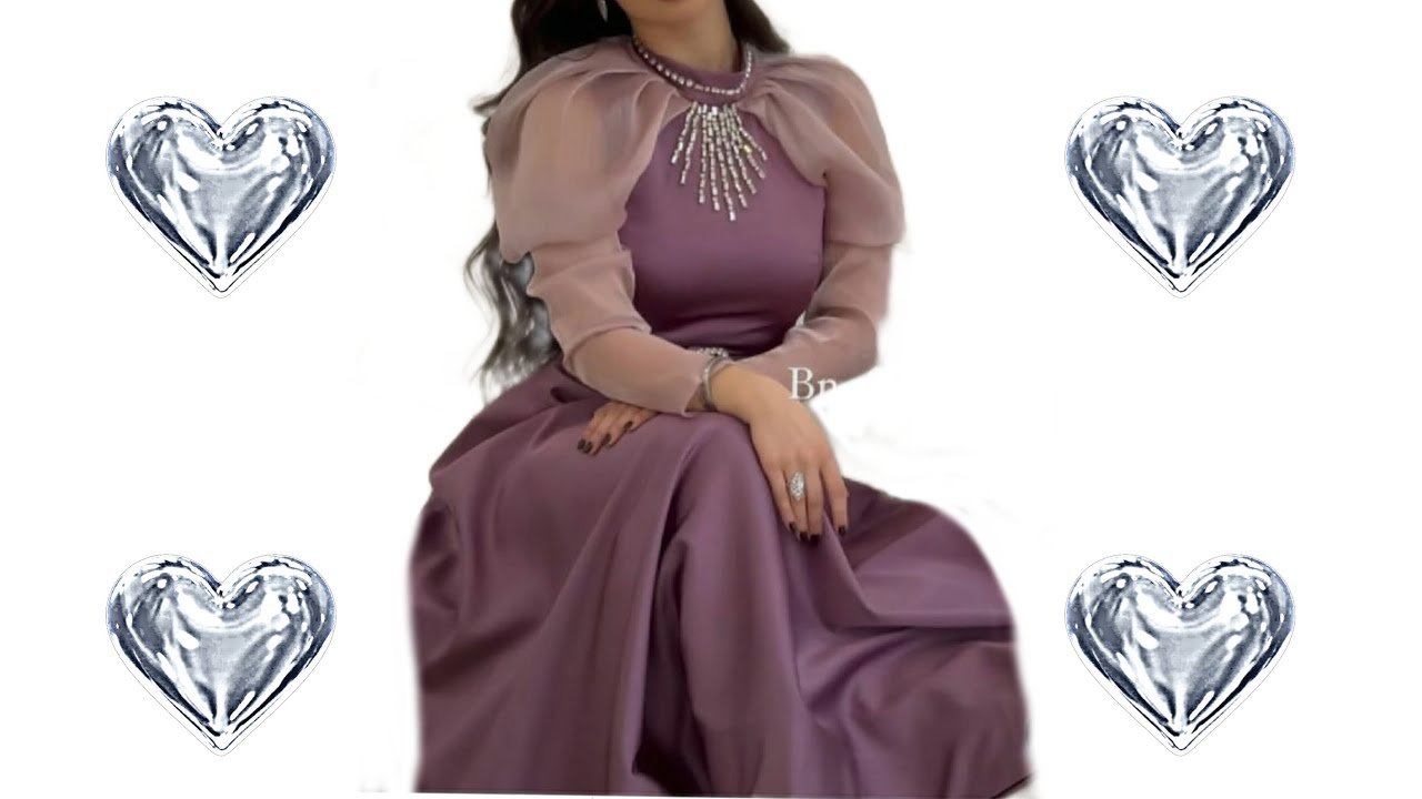 باترون فستان سواريه بكوله مرتفعه متصله باكمام رجلان بكسرات وتنفيذه بسهوله.