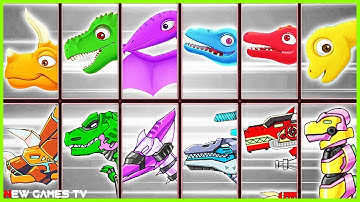 GAME DINO ROBOT: LĂP RÁP ROBOT BIẾN HÌNH KHỦNG LONG BẠO CHÚA VÀ KHAI QUẬT HÓA THẠCH | NEWTOYSTV #1